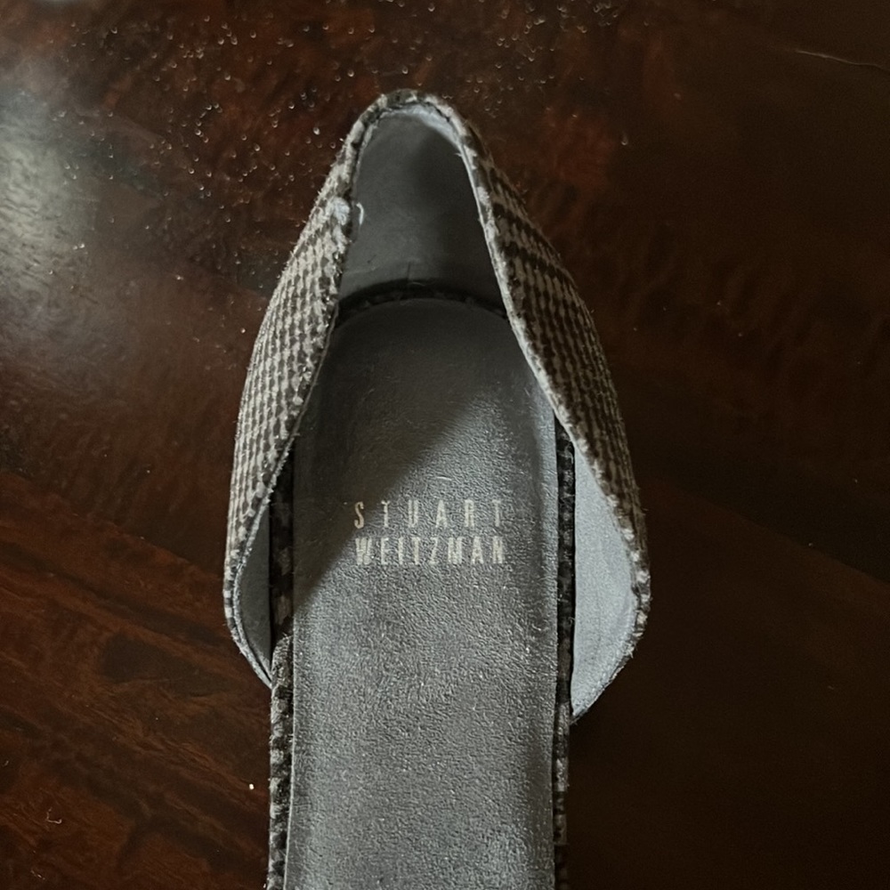8.5 Stuart Weizmann Plaid Pointed Toe Flats - image 3